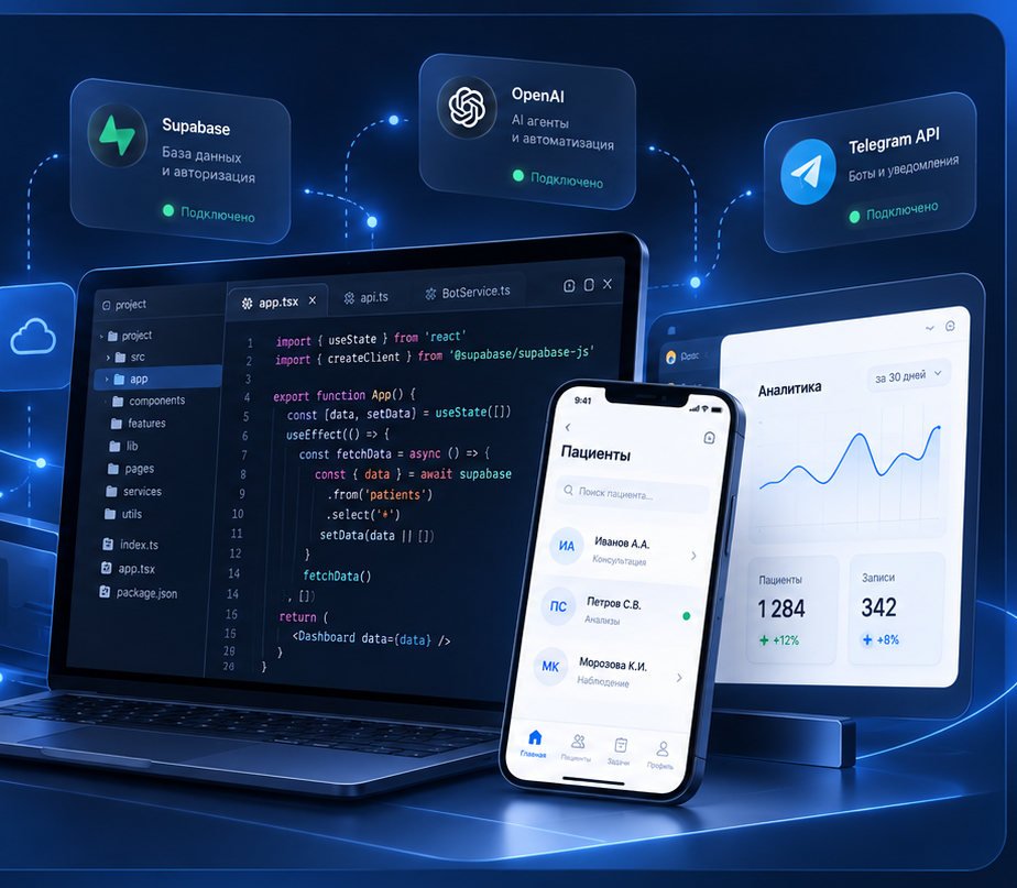 Технологический стек densam.dev: код, веб-система и мобильный интерфейс